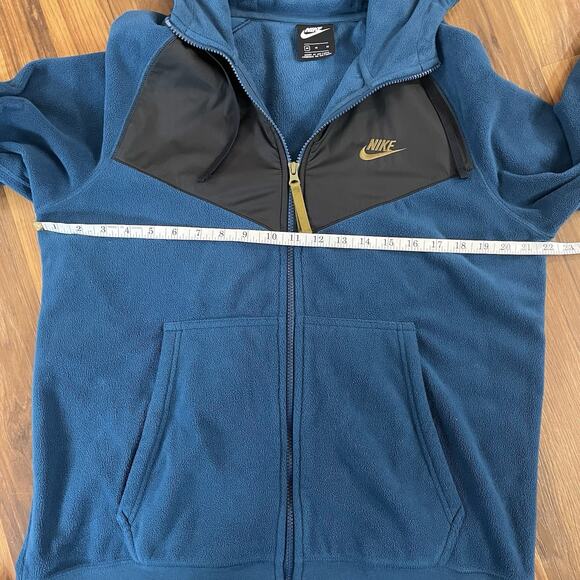 Nike Polar Fleece Windrunner Full Zip Hoodie Jacket Men’s M 92911-474 - Blue - Picture 4 of 8